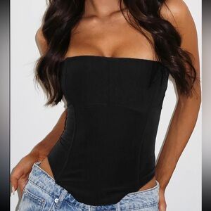 Elegant Black Strapless Top